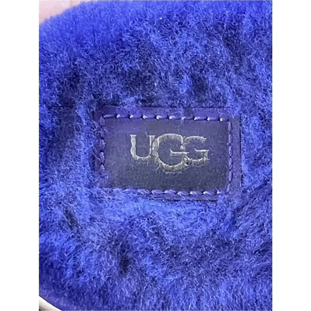 UGG Disco Marble Slide in the Violet Night pink Tie-Dye Fluff Platform Slide 9